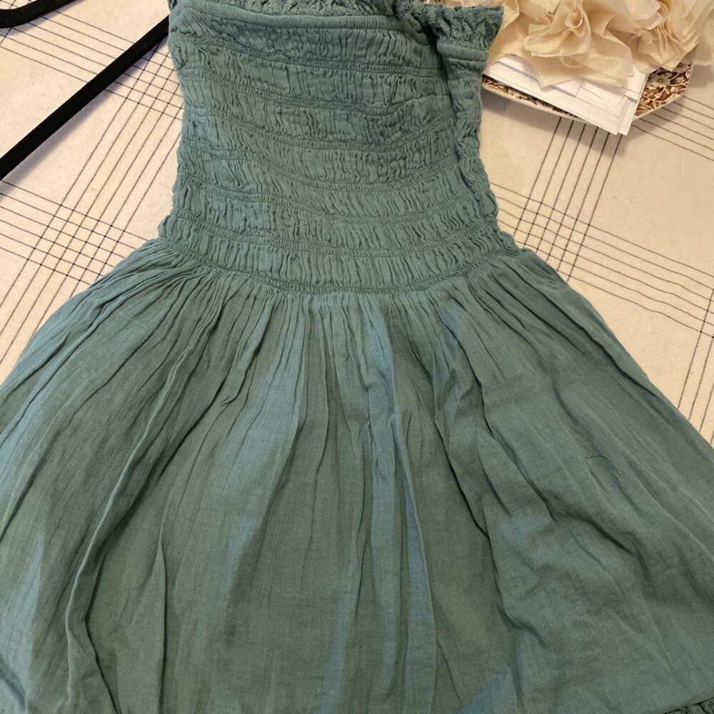 Green strapless Free People dress/tunic